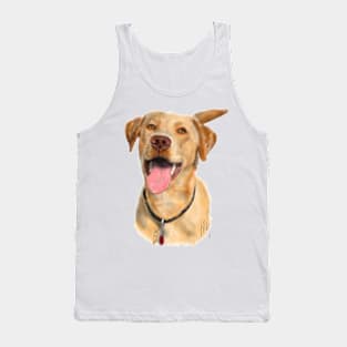 Happy Yellow Labrador Retriever Dog Tank Top